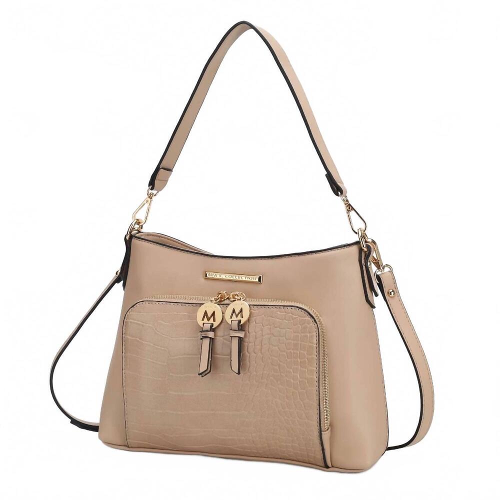 NEW MKF COLLECTION women's anayra shoulder handbag in taupe